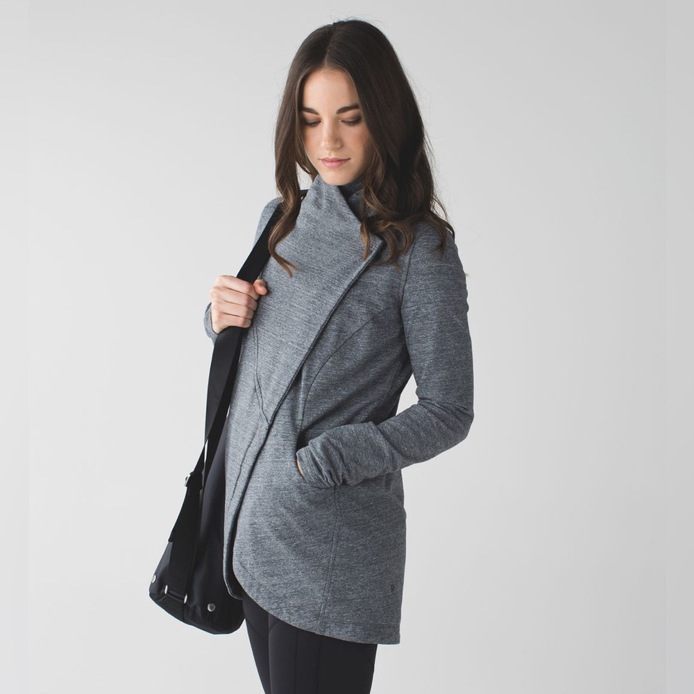 Lululemon That's A Wrap Heathered Snow Slub Coal